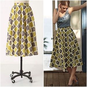 Anthro Edme & Esyllte Shifting Buttons Skirt